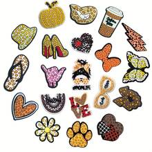 20 Peças Conjunto de Decorações de Sapato Estampa de Leopardo Cartoon, Encantos de Sapato Bolsa de Praia PVC, Presente de Acessórios de Sapato para Festa de Aniversário, Natal, Dia dos Namorados, Halloween