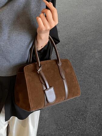 Nueva bolsa de mano de mujer de cuero de vaca mate vintage y retro, bolso de hombro versátil de moda coreana