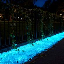 5000 Glow Stones, Solar-Powered Outdoor Garden Path Stones, Luminous Pebbles, Suitable For Garden Path Decoration, Aquarium Decoration, Landscape Lighting, And Vase Fillers. Multiple Colors Available. - 白色 - 查看 7