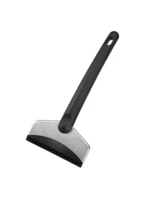 1 pieza Rascador de hielo sin arañazos para coche - Cepillo de nieve de invierno, quitador de escarcha, limpiador de parabrisas, pala rompehielos duradera, ajuste universal para coche/camión/SUV, accesorios esenciales de invierno para automóvil (Negro)