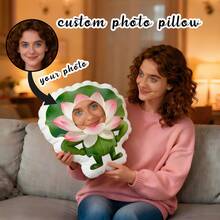 Customized Pet Head Pillow - Double-Sided Printed, Hand Washable, Modern Casual Style, Zipper Closure, Polypropylene Filling, Polyester Cover, Digital Printing, Decorative Multi-Purpose Cushion Christmas Gift, For Anniversaries, For Mother's Day, For Birthdays, For Valentine's Day, For Graduation, For Father's Day, For Weddings, For Housewarming, Sofa, Bed, Car, Tea Room, Bedroom, Bathroom, Living Room, Dining Room,Customized Decorative Pillows,Halloween Edit - Upload Pictures to Customize Pillows - View 7