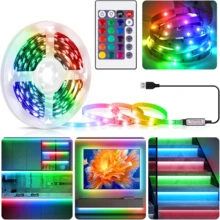 LED Strip Light Infrared Remote Control RGB Lighting Decoration Living Room Atmosphere Light Strip Flexible Light Decorative String - Multicolor - View 2
