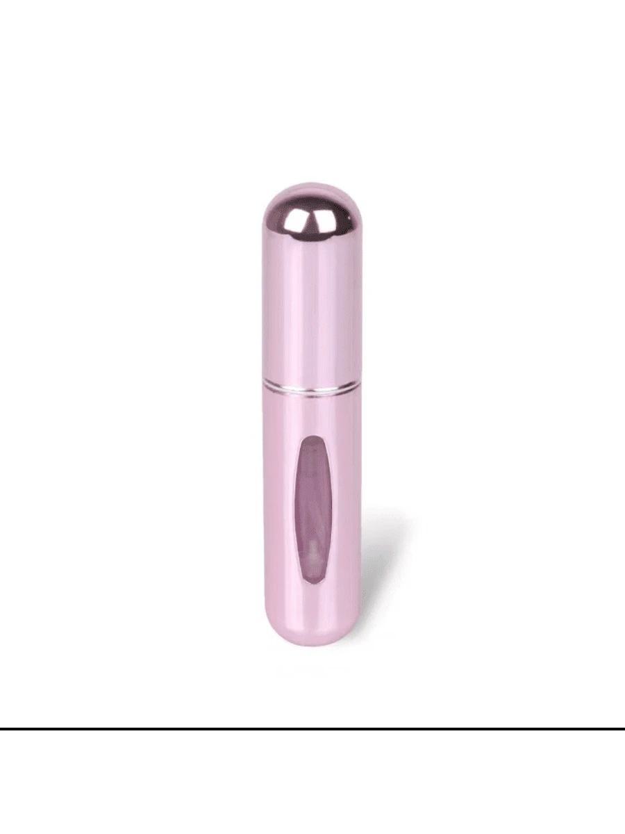 ​​Leak-Proof Perfume Atomizer, 5ml Refillable - One-Step Transfer Design, Portable Travel Spray Bottle In Shiny Pink For Purse & Pocket - 粉色 - 查看 1