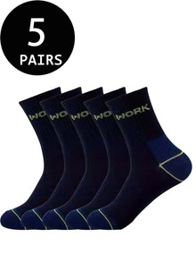 2/5/10/20 Pairs Men's Casual Sports Mid-Calf Socks, Suitable For Running, Fitness, All Seasons - Multicolor - View 23