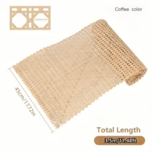Hogar y Vida, Artes, Artesanía y Costura, Manualidades DIY, Bandas tejidas a mano de ratán - Materiales segmentados antivirus - Duradero y resistente - Perfecto para manualidades y jardinería (color café), Bandas decorativas tejidas de ratán natural de 40 cm a 45 cm, Bandas de tejido octagonal de ratán - Tejido de ratán plástico - Color de la madera - Ver 16
