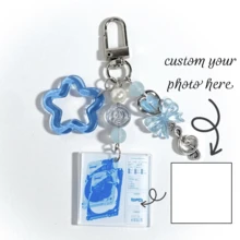 1pc "Wave To Sky" Beaded Custom Photo Keychain | Handmade | Summer Wave | Matching Pendant | Custom Photo Keychain - Multicolor - View 13