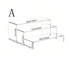 1 Set = 3pcs Acrylic Transparent/Black Display Stands, Modern Minimalist U-Shaped Dessert Stands, Freely Assembled Desktop Display Stands, Suitable For Parties, Gatherings, Weddings, Christmas