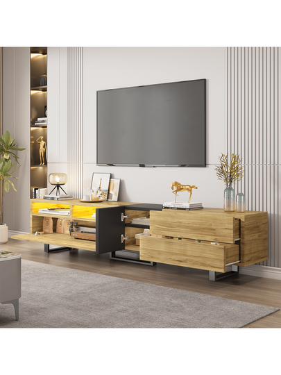 180 Cm TV St LED, Cabinet Storage, Cabinets, Drawers Open Compartments, 80" view 4