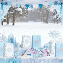 LaVenty 36PCS Frozen Party Favors Birthday Supplies Keychains Goodie Bag Fillers For Frozen Filler Goodie Bag Stuffers Snowflake Winter Wonderland Party Supplies - Multicolor - View 8