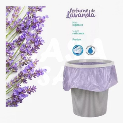 40 Sacos Para Lixo Banheiro & Pia Neutraliza Odorizador Lavanda