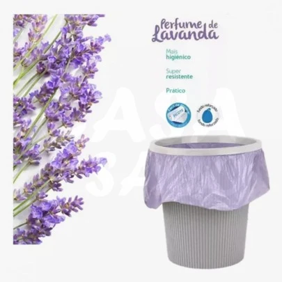 40 Sacos Para Lixo Banheiro & Pia Neutraliza Odorizador Lavanda