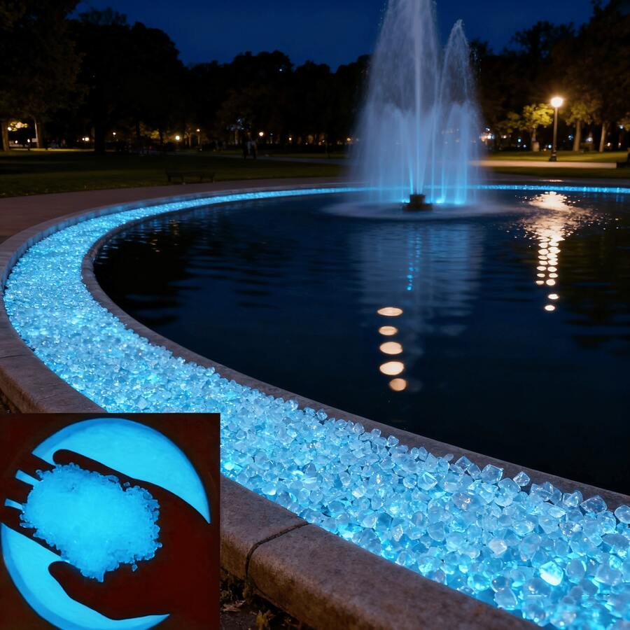 5000 Glow Stones, Solar-Powered Outdoor Garden Path Stones, Luminous Pebbles, Suitable For Garden Path Decoration, Aquarium Decoration, Landscape Lighting, And Vase Fillers. Multiple Colors Available. - 白色 - 查看 1