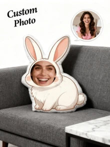 Personalized Face Pillow, Pink Bear, Customized Body Pillow, Personalized And Fun. Suitable For Father's Day, Mother's Day, Halloween, Christmas, Christmas Eve, Valentine's Day, Birthday, Personalized Day, Soldier's Day, Thanksgiving, Easter, April Fool's Day, Carnival, Festival, And National Day. - Upload Pictures to Customize Pillows - View 8