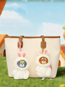 Officially Licensed Classic Jerry Mouse Plush Keychain – Adorable Brown Furry Design with Pink Nose & Black Eyes, Premium PP Cotton Material, Versatile Bag Charm/Phone Decor for Tom & Jerry Collectors, Perfect Gift for Animation Fans, Compact 12cm Size & Jerry Collectors, Perfect Gift for Animation Fans, Compact 12cm Size & Jerry Collectors, Perfect Gift for Animation Fans, Compact 12cm Size, Festive & Casory