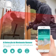 V380 WiFi Smart Camera | HD Dual Lens | Night Vision | Home/Shop | Waterproof | Smart Alarm - White - View 4