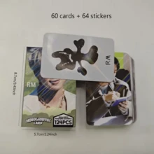 124张/60张卡片+64张贴纸，高光泽全息卡片，音乐爱好者的理想礼物，粉丝礼物，收藏卡片 - 彩色 - 查看 9