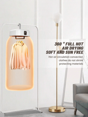 1pc Clothes Dryer,Portable Clothes Dryer,Mini Laundry Dryers With Remote Control, Small Compact Foldable Electric Drying Machine With Dry Bag For Travel,RV, Home,Apartment,Holiday Travel Essentials, Christmas Gifts,Valentine's Day Gift,Holiday Gift