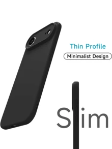Matte Silicone Case Compatible With IPhone 17 16 15 14 13 12 11 Air Pro Max Mini Thin Soft Cover Lens Full Camera Protection Case Compatible With IPhone X XS Max Xr Se3 Se3 8 7 6 Plus 6s Phone Cases - Black - Black - View 3