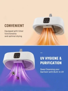 便携式电动干衣机，迷你紧凑型可折叠干衣机，带遥控器，附赠烘干袋，是旅行、房车、家庭、公寓的理想之选，也是假日旅行、圣诞节、情人节和各种节日的完美礼物。