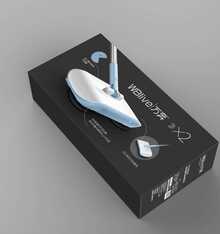 Barredora de empuje de mano, limpieza doméstica, casa 2 en 1 (barredora + mopa) barredora perezosa barredora, plástico duradero para pisos de madera y azulejos - herramienta versátil que ahorra espacio, ideal para el hogar, diseño moderno y eficiente - Celeste - Ver 2