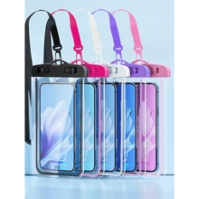 Universal Waterproof Phone Pouch - Fluorescence Waterproof Case Compatible With Iphone 15 14 13 12 11 Pro Max XS Plus Compatible With Samsung Galaxy Cellphone Up To 7.0", Waterproof Cellphone Dry Bag Beach Vacation Essentials For Summer Holiday, Diving, Swimming, Beach Phone Case
