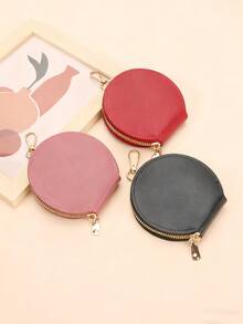 Bolsa de almacenamiento redonda multifuncional compacta - Organizador colgante de auriculares, llaves y monedas, bolso de mano mini de moda disponible en múltiples colores, ideal para salidas diarias y estilo de vida de ocio para mujeres, billetera mini, monedero, monedero pequeño, monedero de monedas - Multicolor - Ver 4