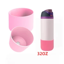 1个硅胶杯套 - 防滑保护水瓶套，适用于14/16盎司、24盎司、32盎司、40盎司水瓶，是节日派对、礼品和家居装饰的理想之选 - 杯子配件 - 彩色 - 查看 18