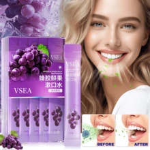 20支/盒 VSEA 葡萄味漱口水，口腔护理，清新口气，去除异味，牙齿护理，清洁口腔 - 彩色 - 查看 1