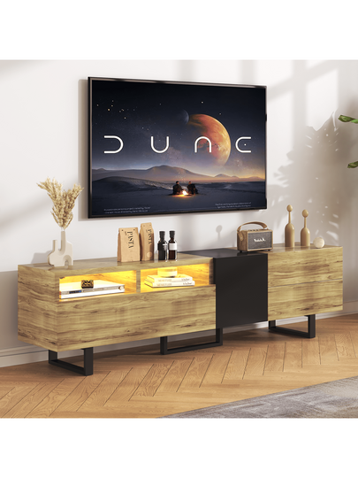 180 Cm TV St LED, Cabinet Storage, Cabinets, Drawers Open Compartments, 80"