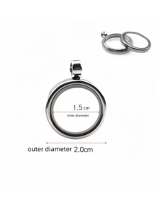 1pc 18k Titanium Steel Locket Necklace With Glass For Holding Photos, Hair Keepsake Memorial Pendant - Star - View 8