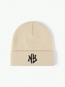 1 pieza Gorro elástico de punto unisex para otoño/invierno, gorro de moda estilo hip hop con bordado de NY, gorro tipo beanie Y2K - sombrero de punto - Ver 21