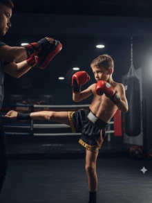Mănuși pentru copii, mănuși de box din piele PU pentru băieți și fete, mănuși de antrenament PU pentru adolescenți, mănuși de antrenament profesional, mănuși de protecție pentru lupte cu sac de nisip, mănuși de antrenament Taekwondo MMA, mănuși de sac, mănuși de competiție pentru copii - Multicolor - Vizualizare 2