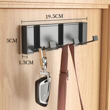 1pc Heavy Duty Folding Wall Hook Organizer - Durable & Space-Saving - Multipurpose Coat, Towel, Key & Cloth Holder - Easy Mount For Bathroom, Back Door & Closet Use,His Comments, Hanging His Bag, Hangers, Interests, Relationships, Wall Shelves, Wall Hangers, Adhesives, Door Hooks, Wall Stickers, Comments - Multicolor - View 15