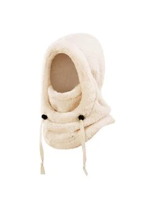 1 pièce Masque de ski unisexe de couleur unie, coupe-vent et chaud, convient pour l'automne/l'hiver - Multicolore - Voir 18