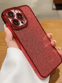 Suitable For Glitter Apple 16promax Phone Case, Fairy 15pro Transparent Soft-Edge Simple 13 Fine Glitter Protective Case X