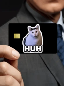 1pc Cute Black Cat Cartoon Creative Card Sticker, PVC Fresh Floral Pattern Credit Card Decal, Bank Card Sticker, Creative Mini Card Skin Sticker, Artistic Decorative Sticker,Back To School,School Supplies - Multicolor - View 23