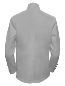 1件女士优雅纯色翻领纽扣开衫毛衣，春秋季 - 淺灰色 - 查看 4