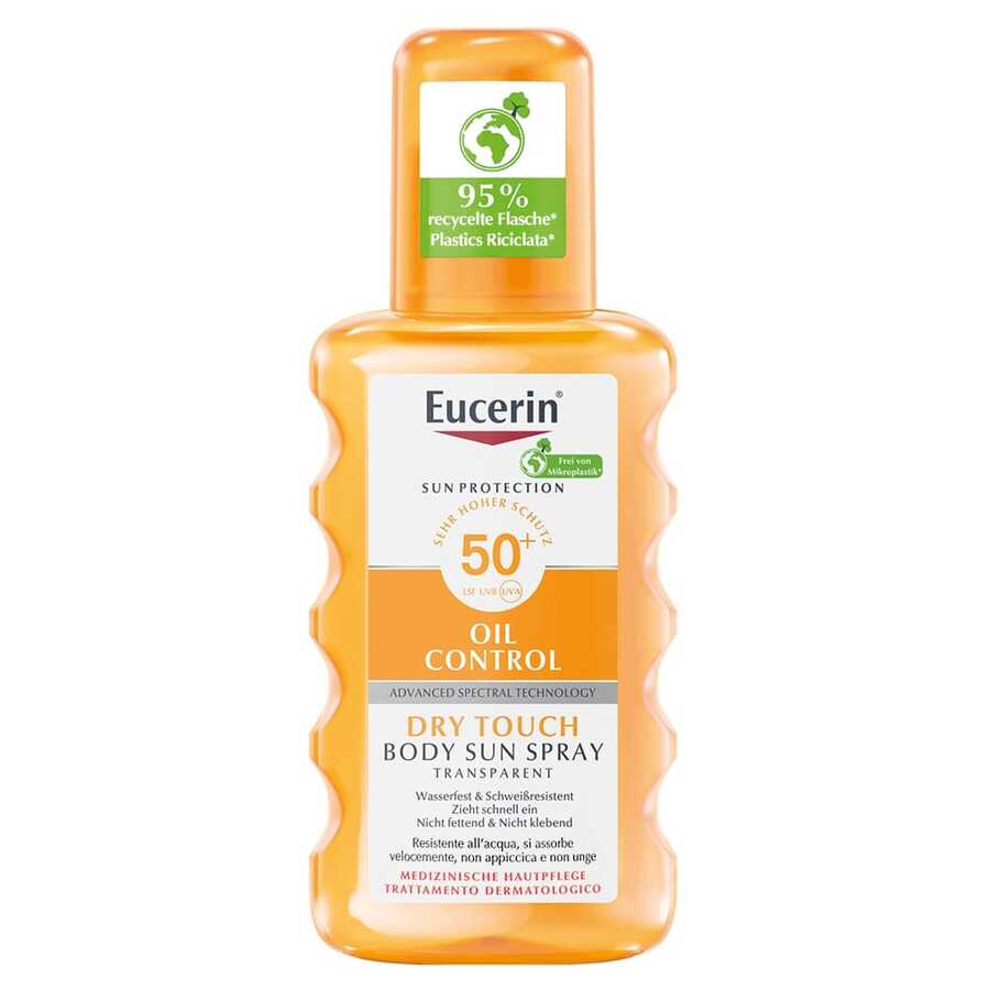 Eucerin - Oil Control Dry Touch Transparent Sun Spray SPF50+ (200ml) - Clear - View 1