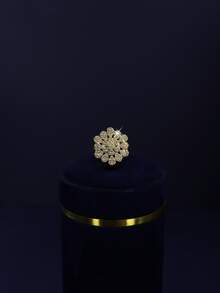 5 Stücke 18K vergoldetes luxuriöses königliches Stil Blumen Quasten Design Braut Hochzeit Schmuckset, modischer Schmuck für Frauen, geeignet für den täglichen Gebrauch, Hochzeit, Gala-Events, Hochzeitsjahrestags-Geschenk (Geschenkbox enthalten)