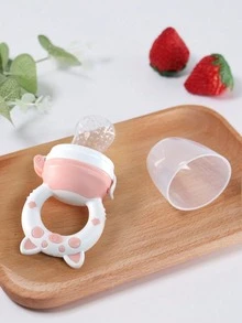 KUNT 1pc Baby Silicone Pig Shaped Teether, Suitable For Daily Feeding