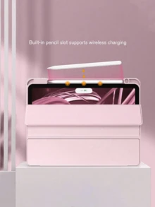 TPU Leather Flip Cover Case Compatible With Ipad A16 11th/10th Gen, 9th/8th/7th Gen 10.2", IPad Air 10.9", IPad Pro 11", IPad Air 13", IPad Pro 12.9", Pink - Baby Pink - View 9