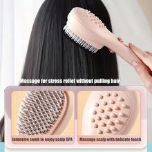 Awaoko 1支装奢华伸缩梳，创意防静电设计，打造蓬松顺滑秀发。双面按摩梳，温和呵护秀发，轻松梳理打结。个人护理产品，一键去除脱发 - 彩色 - 查看 9