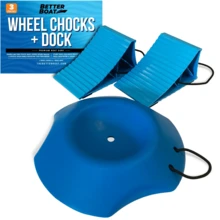 2 Wheel Chocks And Wheel Dock - Blue - View 3