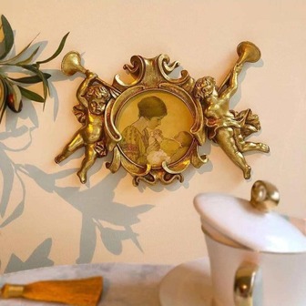 1 件树脂相框乡村风格墙壁装饰相框桌面展示相框适合家居装饰