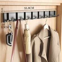 1pc Heavy Duty Folding Wall Hook Organizer - Durable & Space-Saving - Multipurpose Coat, Towel, Key & Cloth Holder - Easy Mount For Bathroom, Back Door & Closet Use,His Comments, Hanging His Bag, Hangers, Interests, Relationships, Wall Shelves, Wall Hangers, Adhesives, Door Hooks, Wall Stickers, Comments - Multicolor - View 12