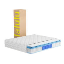 Lalulu Colchón Híbrido,Espuma de Alta Densidad Memory Foam,colchon Queen Size Ortopedico,Ergonomicas,Antibacteriana,Antiácaros,Transpirabilidad,Antialérgico,Resistente a la humedad,colchon memoria En Caja,Alivio de Presión y Extremadamente Cómodo,Firmeza media,Certificado CertiPUR-US®, colchones Espuma, colchon Resortes - Blanco - Ver 13