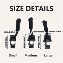 3/9/15/21/27件套通用拉链维修套装，带可调节拉头 - 快速安装，无需工具或缝纫 - 适用于夹克、背包、行李箱等