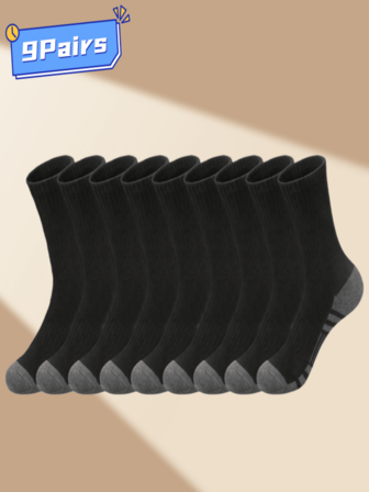 9 pares de calcetines de media caña para hombres, protección de tobillos, protección contra el frío, suaves y cómodos, absorción de humedad, desodorización, antibacterial y desodorante, adecuados para correr y hacer ejercicio, ropa deportiva al aire libre, ropa protectora de otoño e invierno