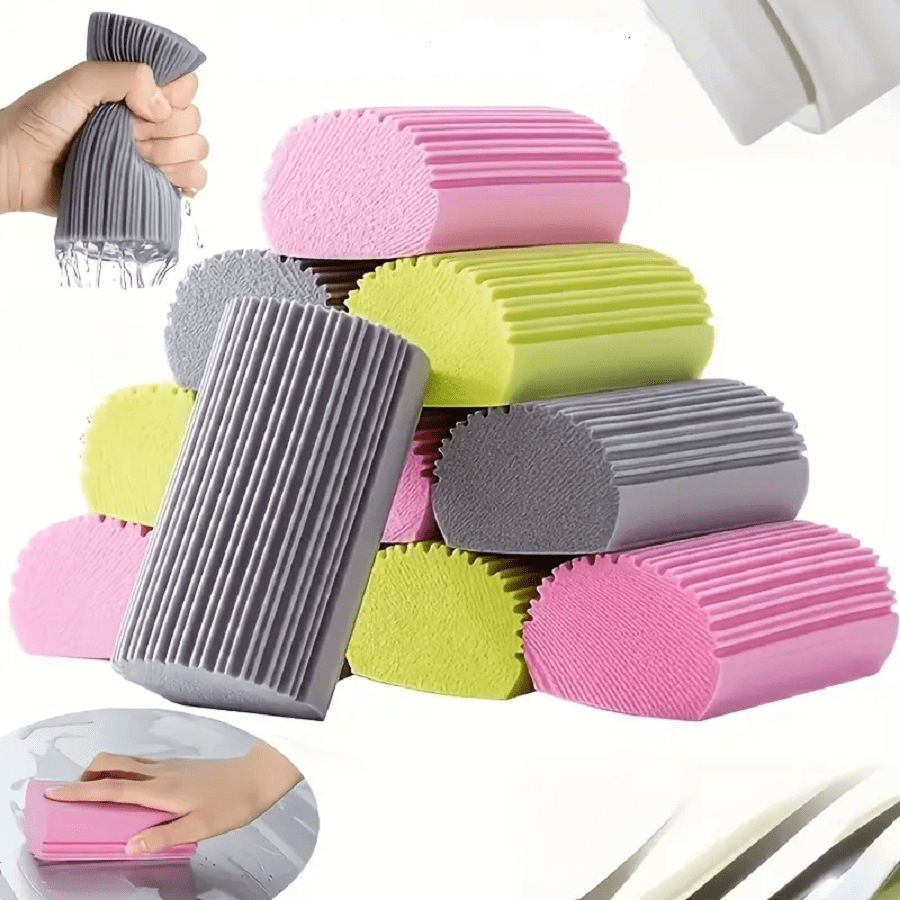 1 peça/3 peças de esponja de limpeza multiuso, ferramenta mágica para remoção de poeira, espanador doméstico de poliestireno reutilizável para persianas, vidros, rodapés, saídas de ar, espelhos e trilhos de janelas - adequado para sala de estar, banheiro, cozinha