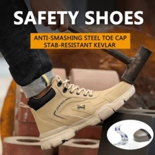 Men Work & Safety Shoes - 卡其色 - 查看 2